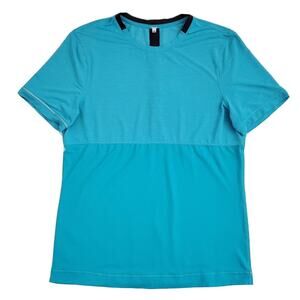 Lululemon (Mens Medium) Precise Tee LM3442S Short Sleeve Tech Shirt‎ Kayak Blue